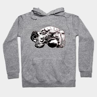 Wild Head Angry Monkey قرد Affe बंदर 원숭이 猴 Guenon Hoodie